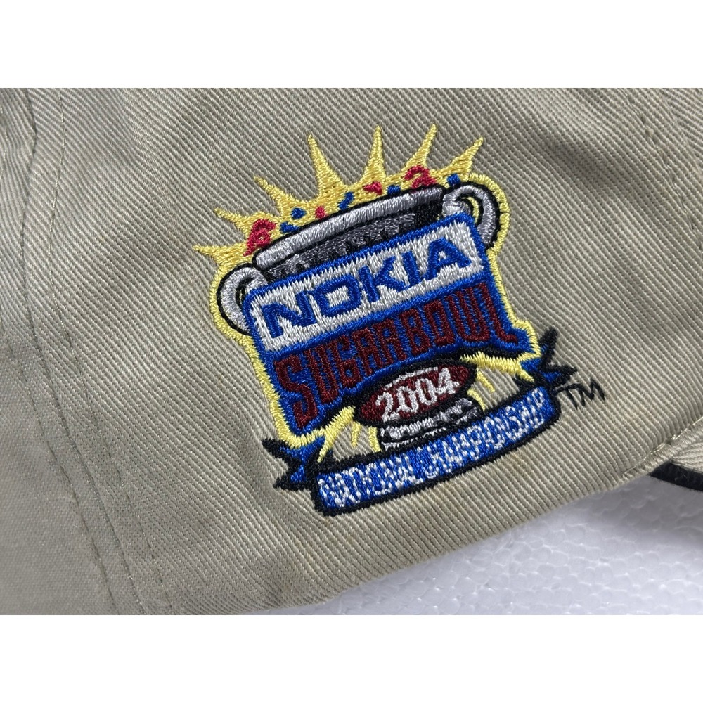 Nike LSU Tigers Hat 2003 National Champions 2004 Sugar Bowl Tan Strapback Cap - Picture 3 of 9